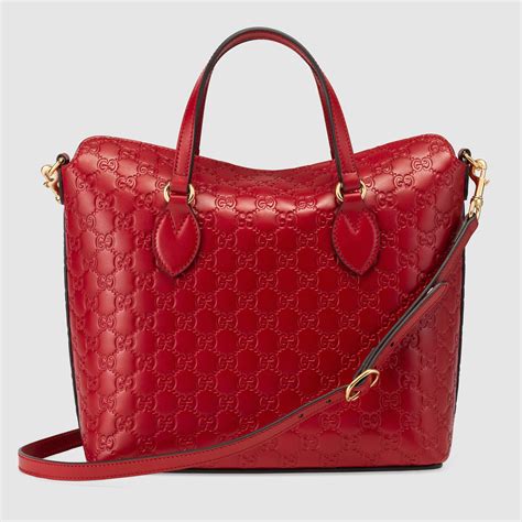 gucci large tote bag red leather trim|Gucci shoulder tote bag.